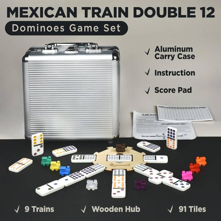 Queensell - Wholesale Board Game - Mexican Train Domino Game1