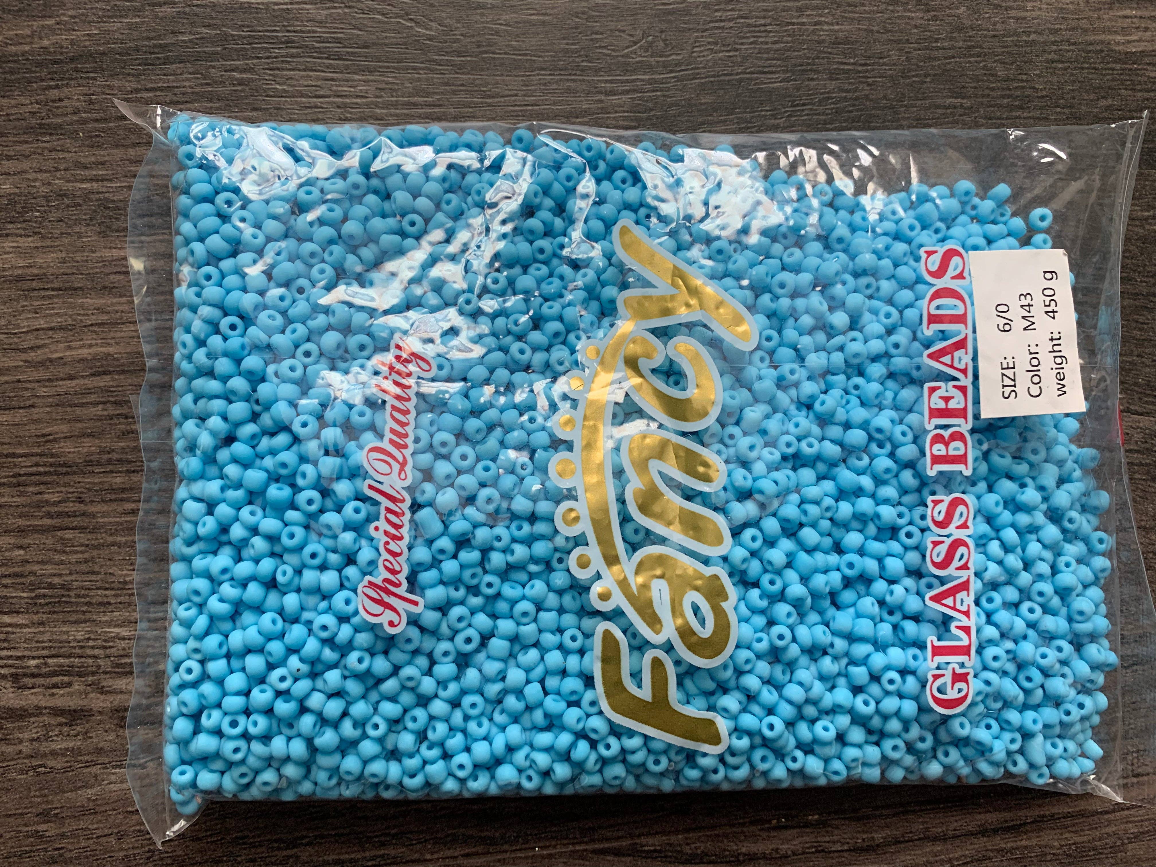 MaddieMayShop - Venta al por mayor Cuentas - Perlas de semillas 6/0, perlas de semillas a granel, perlas de vidrio esmerilado de 450 gramos23