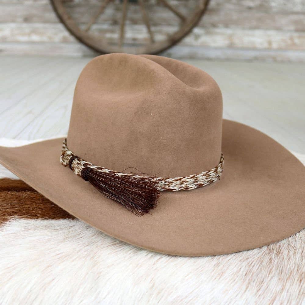 Willow Lane Hat Co. - Wholesale Hat Accessory - Women's - Horsehair Braided 6 Strand Hat Band - Chestnut4