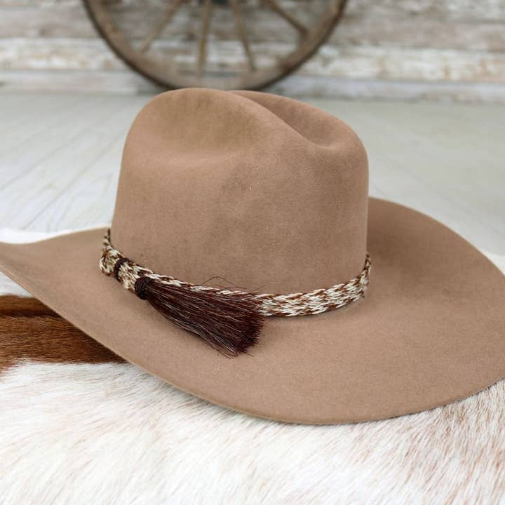Willow Lane Hat Co. - Wholesale Hat Accessory - Women's - Horsehair Braided 6 Strand Hat Band - Chestnut4