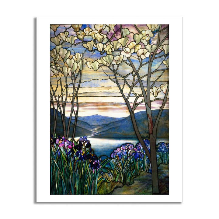 Fine art print Magnolias and Irises unframed wall art for wholesale by Go To Design