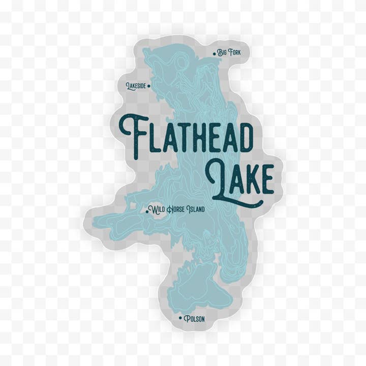 Flathead Lake Sticker (2) for wholesale by Creatively Leanne
