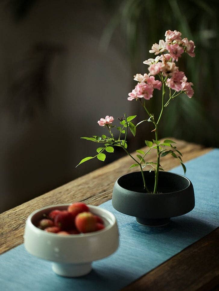 Gohobi （We cover U.S. import duties） - Vente Vases - Vase Ikebana Moderne Noir & Blanc Gohobi3