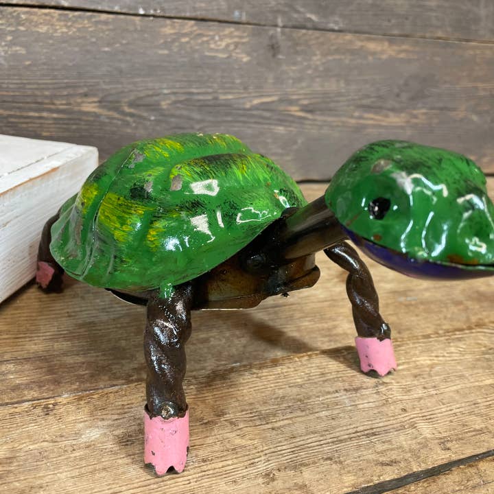 My Amigos Imports - Vendita all'ingrosso Statuette decorative - Toby la Tartaruga di Metallo-ER-Giardino-10x5x5 in-Tartaruga di Metallo-Toby0