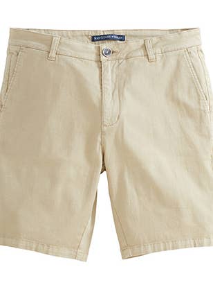Rover Stretch Slim Fit Garment Dye Chino Short for wholesale by Nantucket Whaler