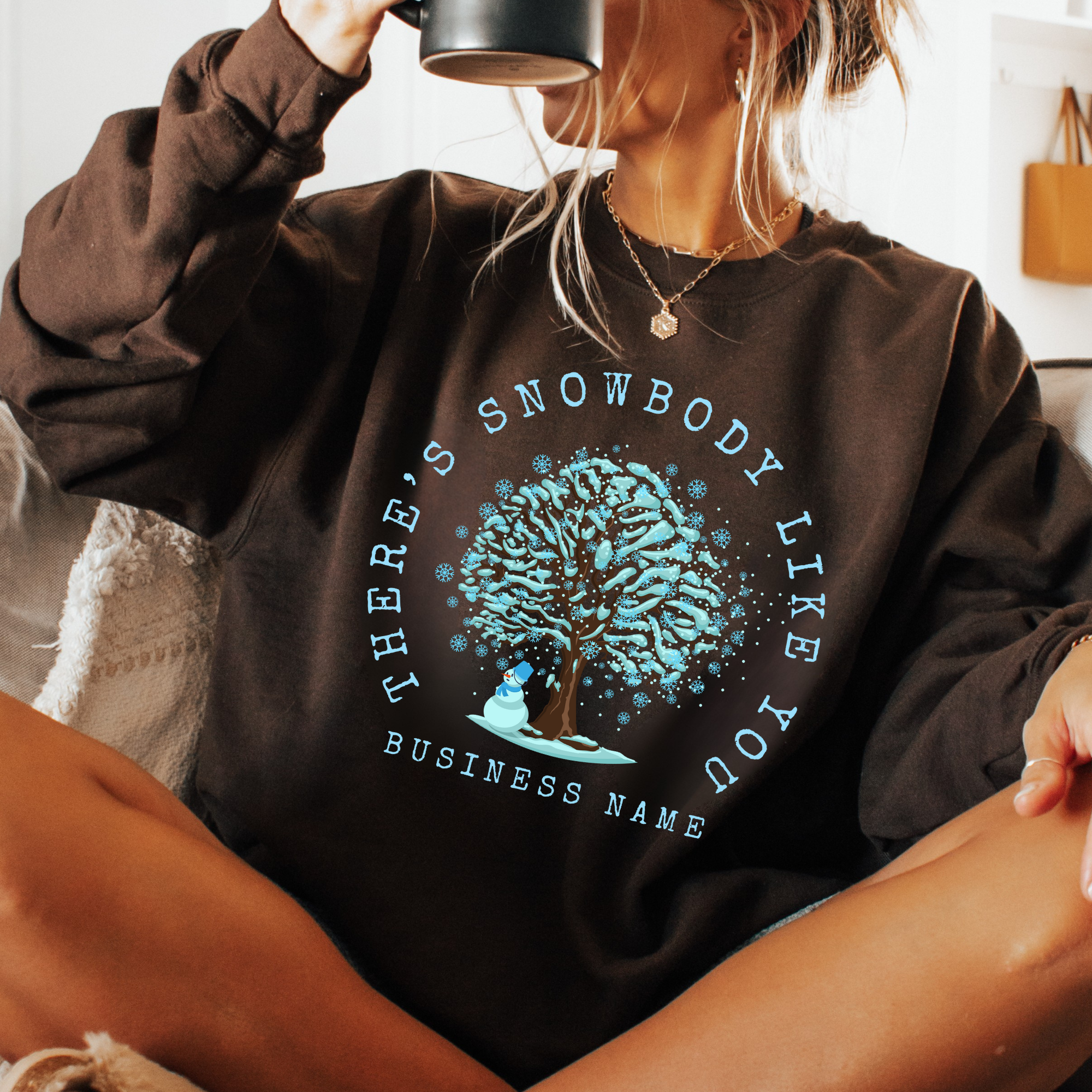 ATTA TOOD Wholesale - Wholesale Graphic Sweatshirt - Women's - Custom funny winter snowman graphic Christmas sweatshirt0