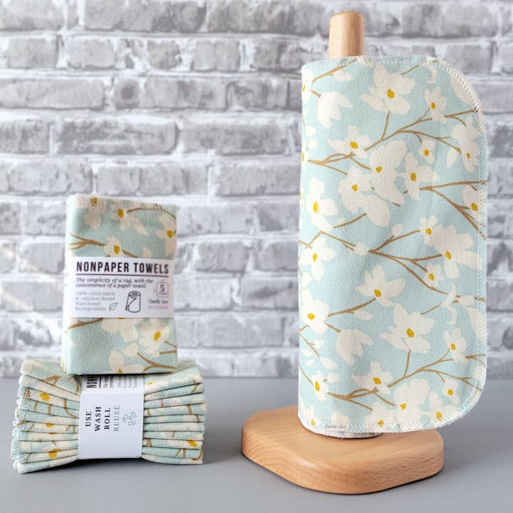NonPaper Towels - Dogwood Sky for wholesale by Cruelty-Free Stitchery