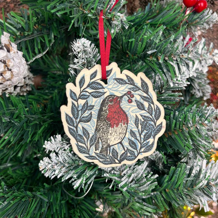 Beth Lewis Art - Wholesale Ornament - Wooden Tree Decorations17