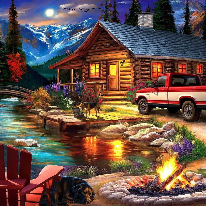 Cabane sur le ruisseau Puzzle de 500 pièces pour la vente par Springbok Puzzle