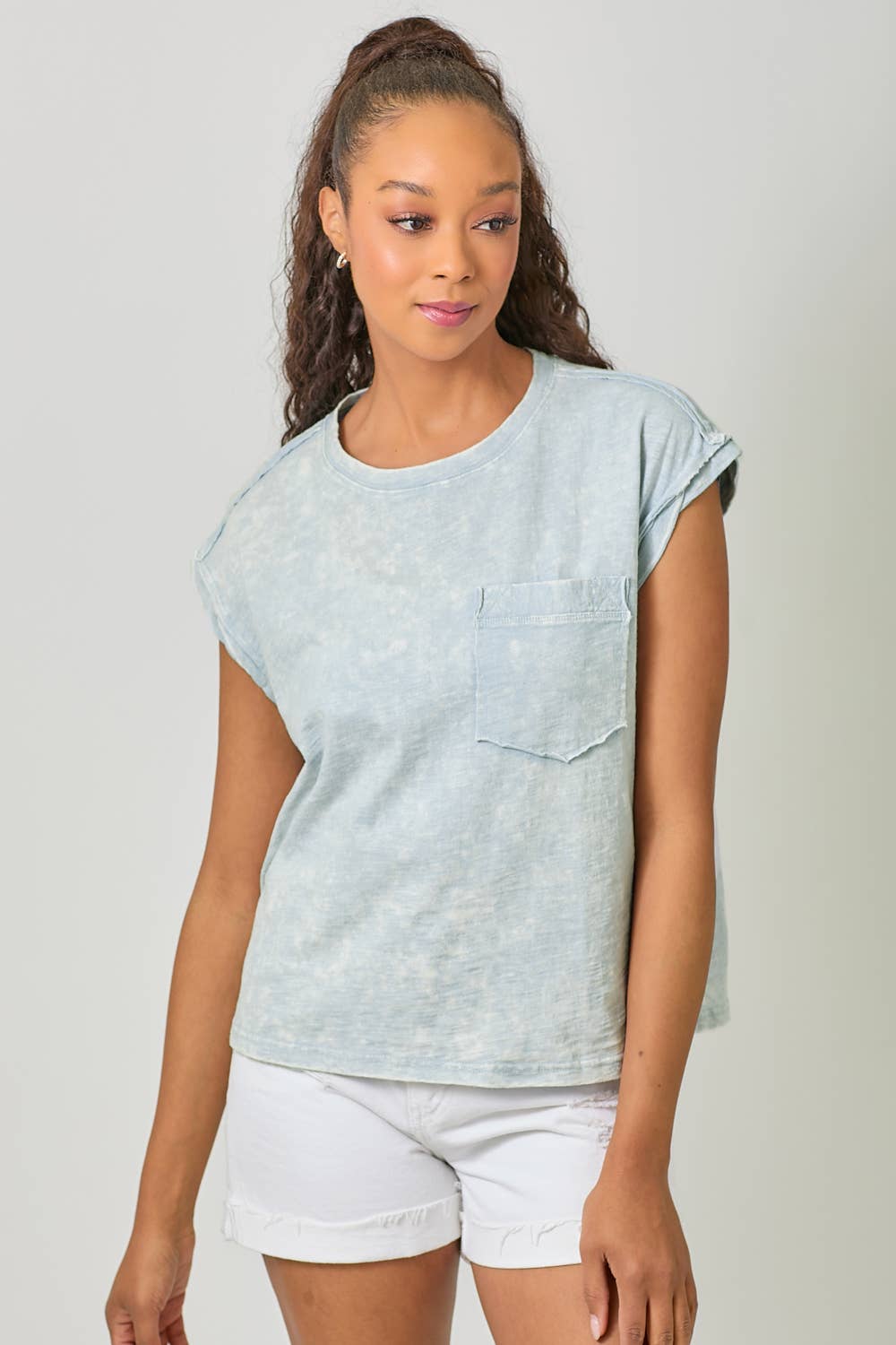 Mystree - Wholesale T-Shirt - Women's - 61119 Washed Slouchy Essential Tee14