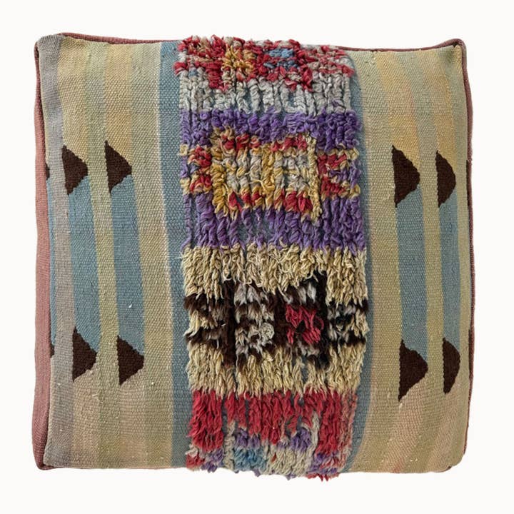 Dahlia Handvävd Glaoui Ottoman Puff för wholesale av Apartment F - shipping from Austin, TX