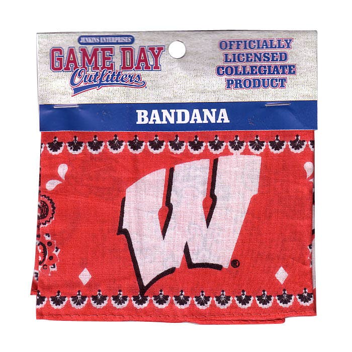 Jenkins Enterprises - Wholesale Bandana - Unisex - Wisconsin Badgers Bandana Traditional0