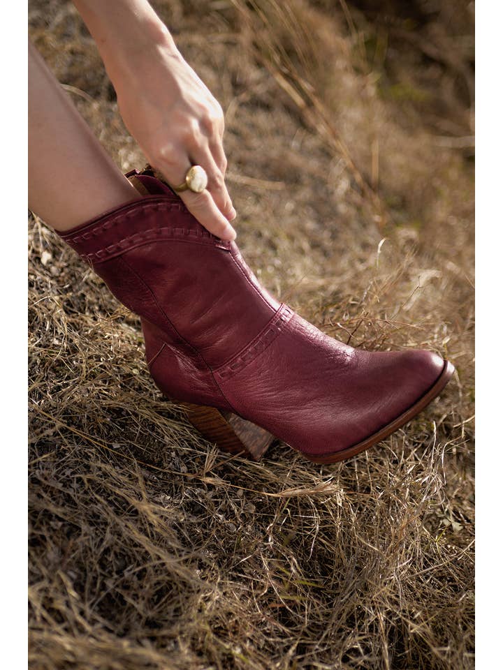 Vivianne Boots - Maroon for wholesale on Faire