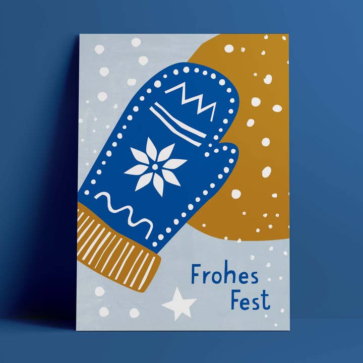 Cartolina // »Buone Feste« Guanto per la vendita all'ingrosso da parte di Designfräulein