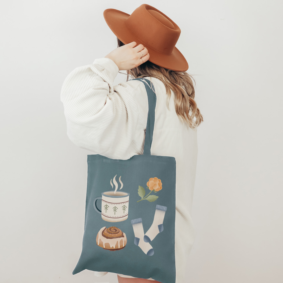 Tilda&Theo - Wholesale Tote Bag - Women's - Cloth bag autumn hygge Scandi tote bag north cozy1