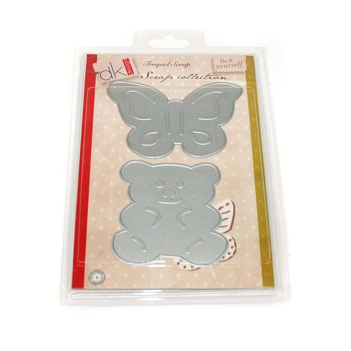 STANZE SCRAP BÄR/SCHMETTERLING 2 STK. für den Großhandel von Aktual / Dekora Import S.A