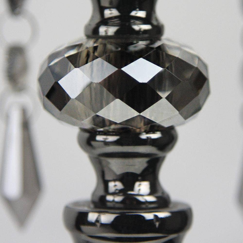 5" Top | Black Crystal Candle Stand for wholesale on Faire3