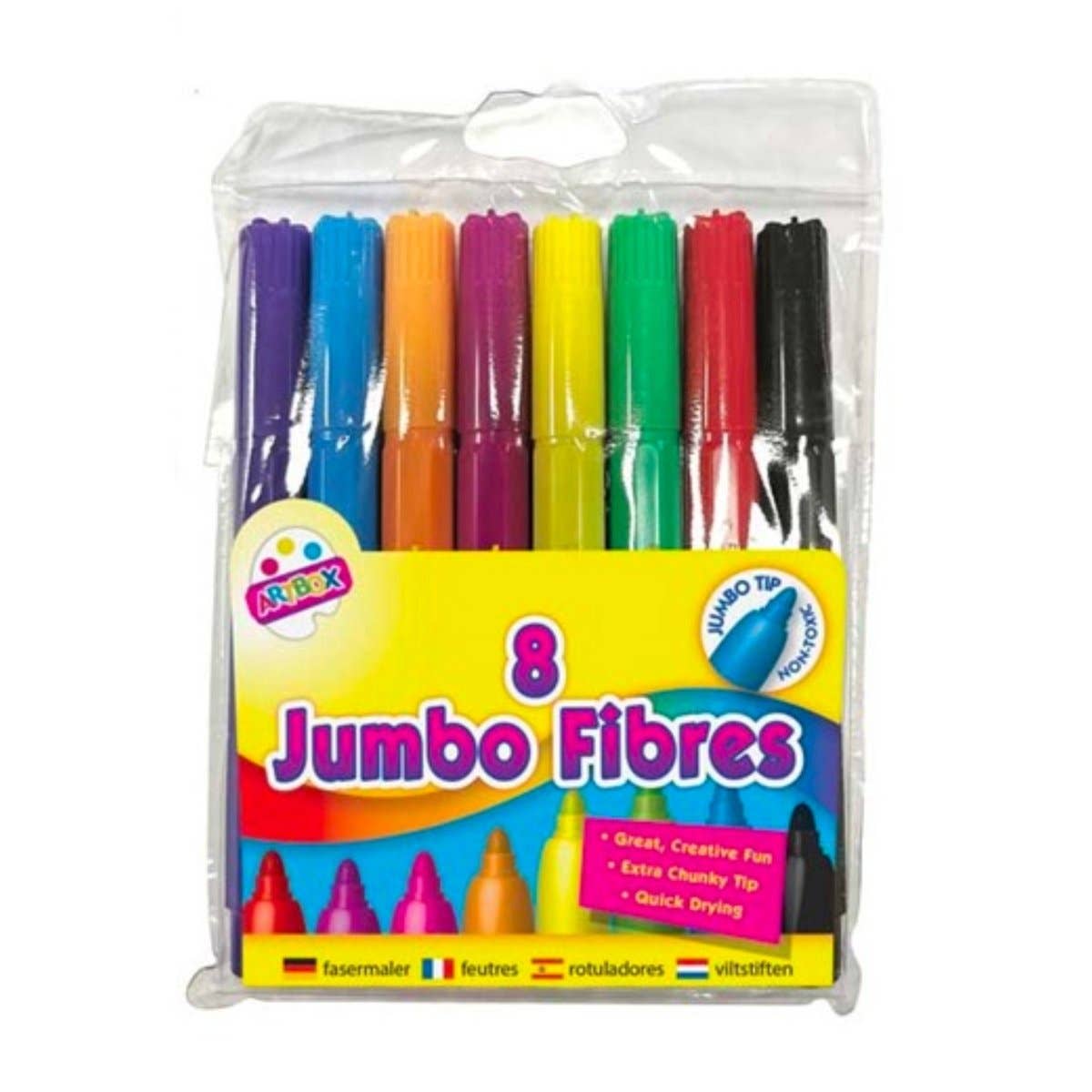 Kids Party Craft – wholesale Pen – Jumbo Fibre Pens 8 Pack0