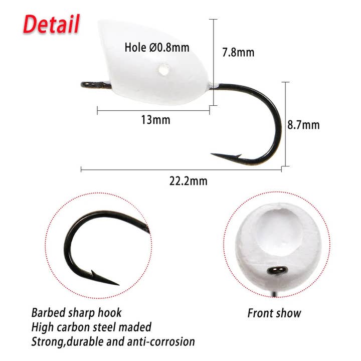 CANADA JME HEALTH NUTRITION CORP. - Venta al por mayor Accesorios de deporte - Vampfly Cabeza de Espuma Dura Anzuelo de Pesca Moscas de Pesca con Mosca Bichos Flotantes Cebo de Pesca de Trucha Materiales para Atar Moscas Equipo de Pesca4