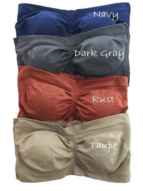 Sømløs Bandeau med blonder tilbage for engroshandel hos Vanilla Monkey