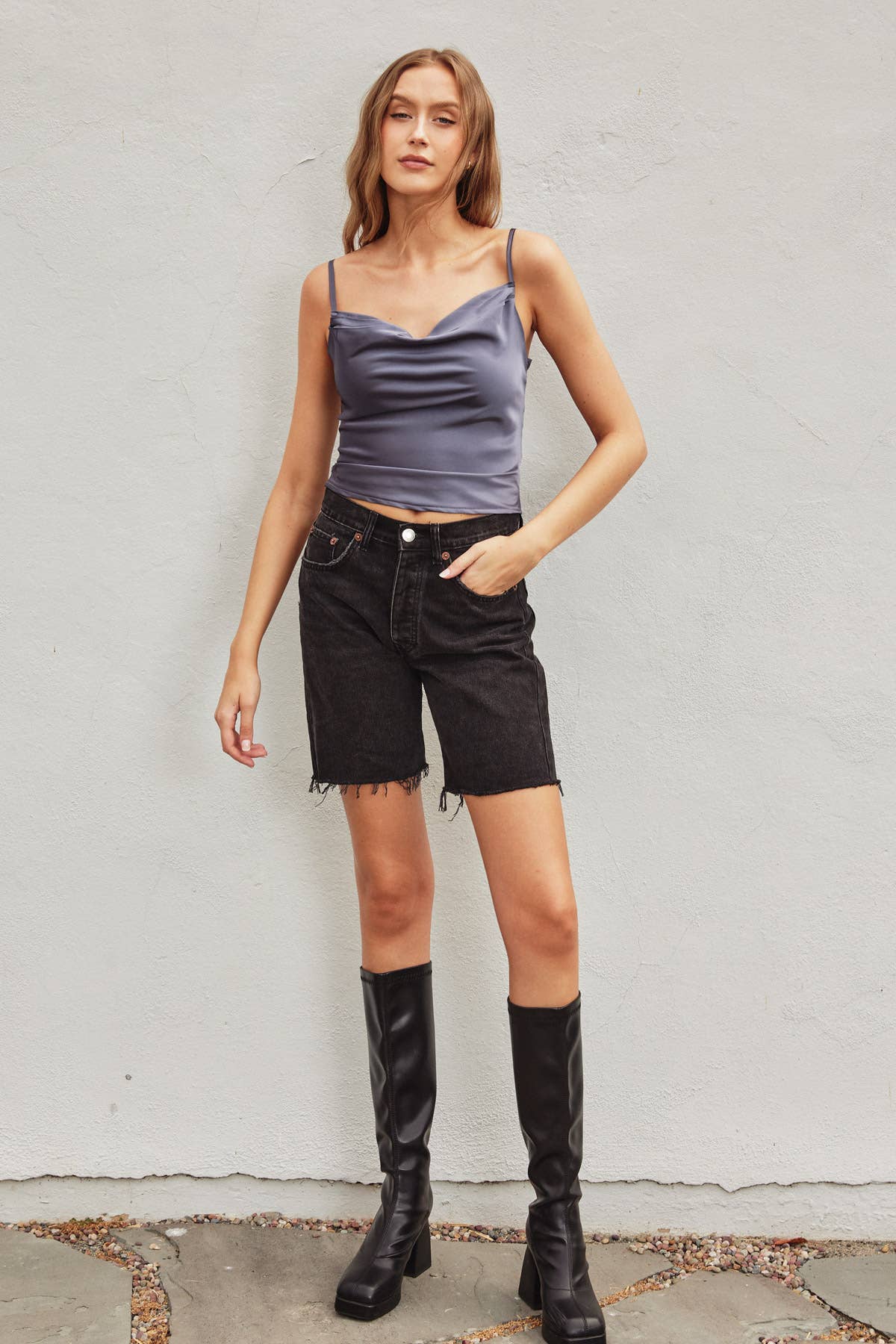 Dress Forum - Wholesale Camisole - Dames - Satijnen camitop met ronde hals (1)9