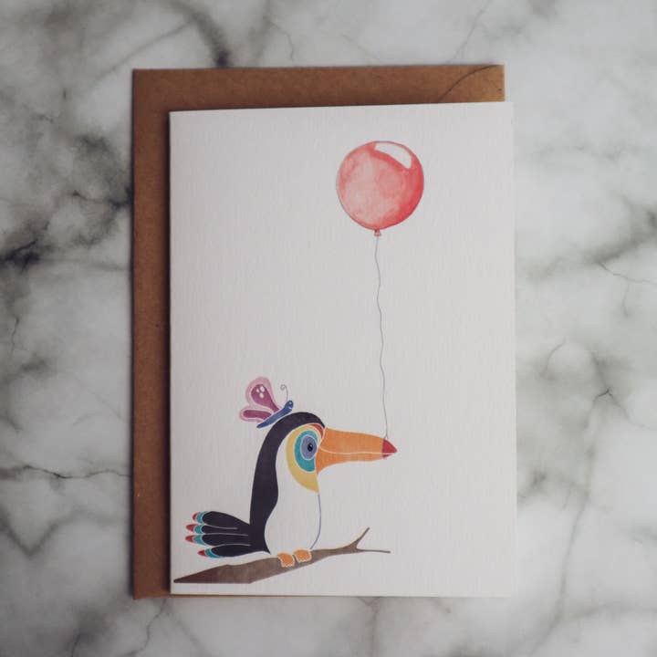 Children's Birthday Card - Pelican for wholesale by Harris Card Co