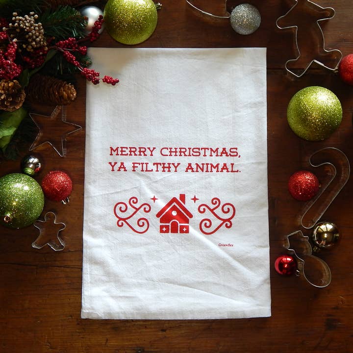 Green Bee Tea Towels - Wholesale Tea Towel - Ya Filthy Animal Towel | Tea Towels | Festive Dish Towel6