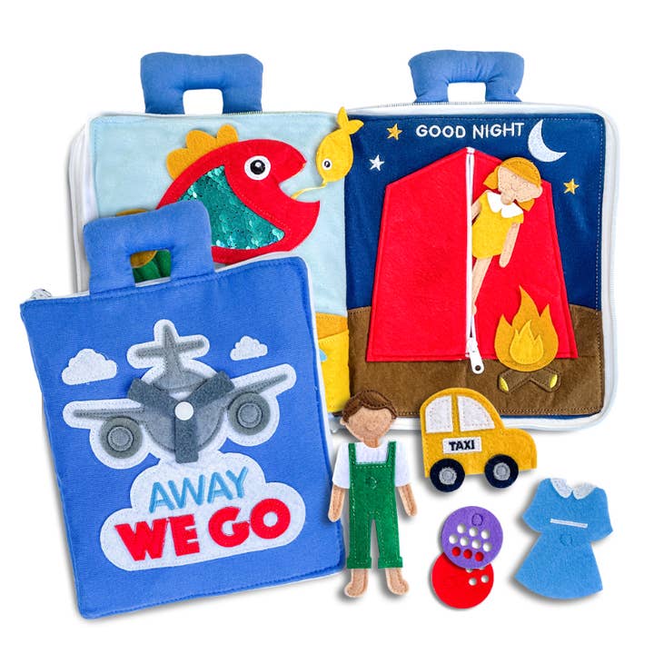 Curious Columbus – Großhandel Buch – Kinder – Aktivitätsbuch aus Stoff — Away We Go