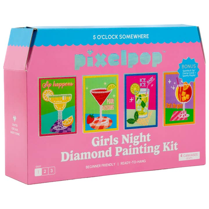 PixelPop™ Diamond Art — Girls’ Night — 5 O’Clock Somewhere for wholesale by House of Party