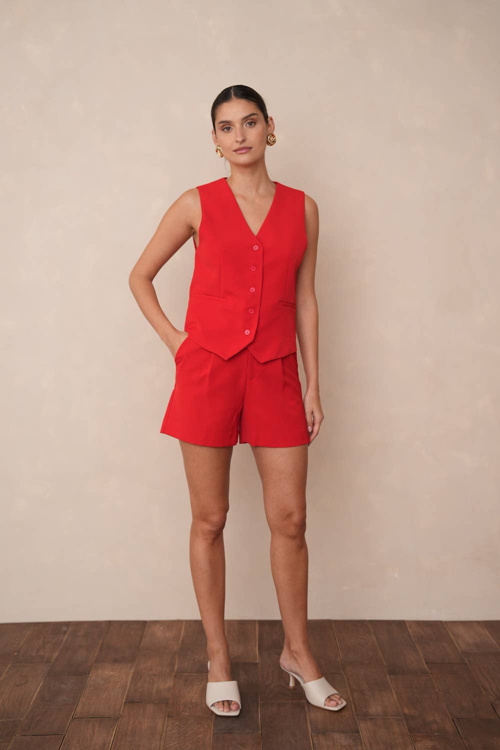 Attentif Paris - Wholesale Suit Vest - Women's - [Timeless] Solid Sleeveless Tailored Vest21