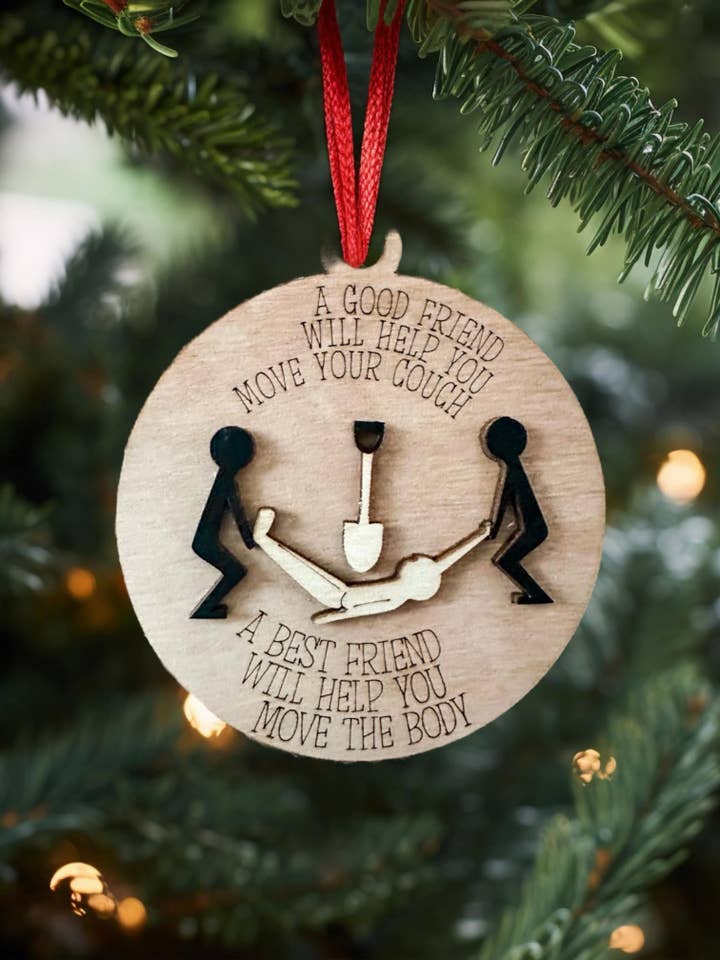 Humor bedste ven-ornament for engroshandel hos Waxhaw Custom Designs