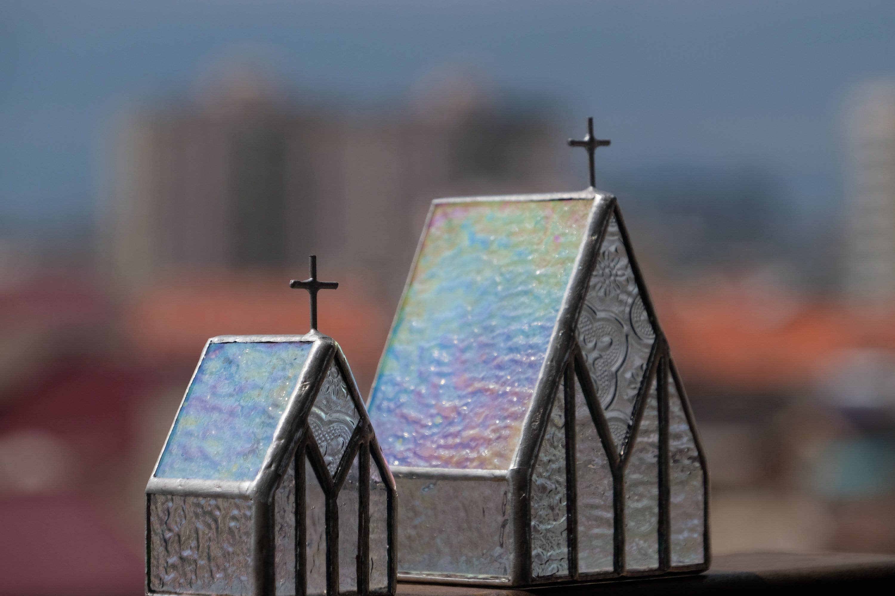 LuminaSalina - Venta al por mayor Candelabros - Santidad Blanca - Portavelas de Vidrio de Vitrales para Velas de Té Jesús Cristo Regalo Cristiano3