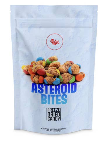 MWF003 Asteroid Bites 3.5oz Freeze Dried Candy for wholesale by Northwoods Food and Gift Enterprises