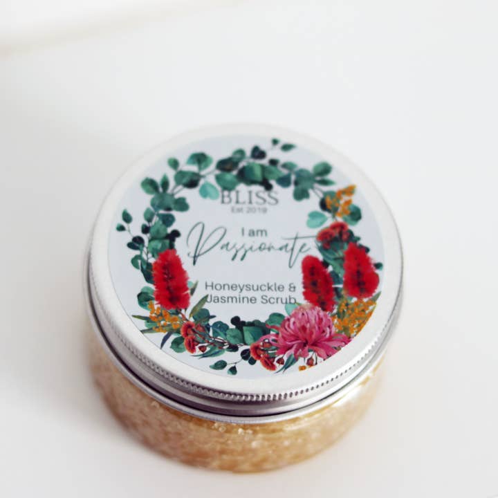 BLISS by Waddell & Co – Esfoliante corporal por atacado – Esfoliante de Açúcar Madressilva e Jasmim - I am Passionate1