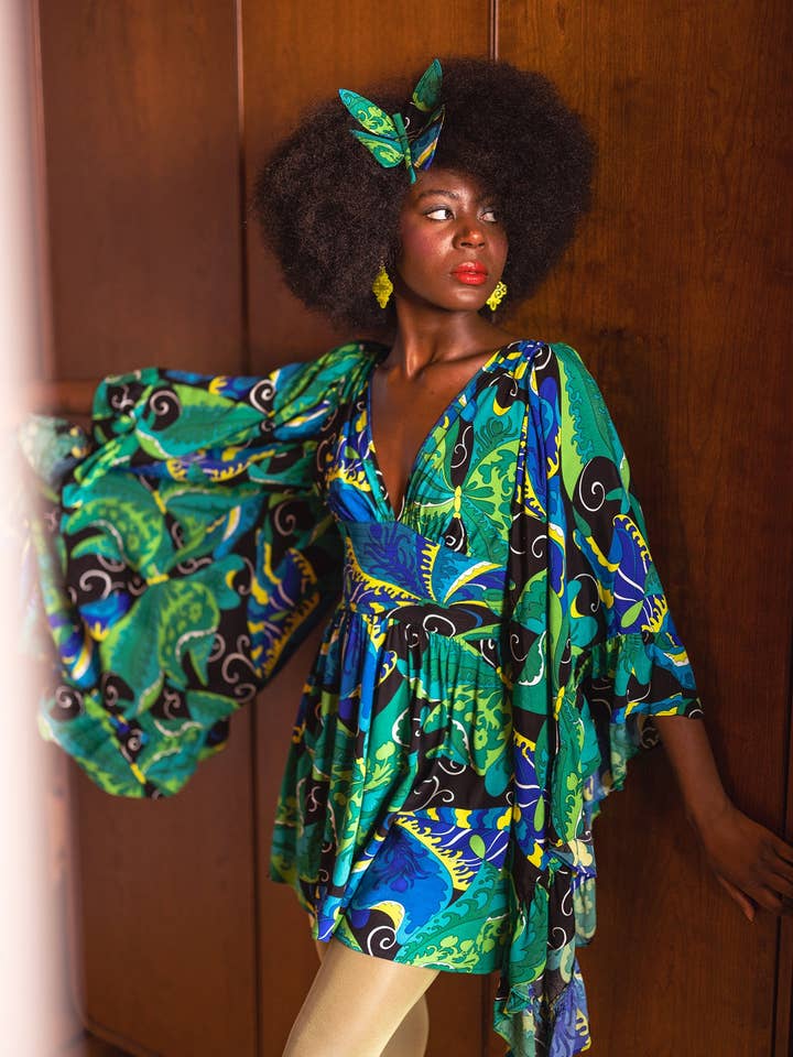 Butterfly Mini Dress - Psychedelic Butterflies - Final Sale for wholesale by TRASHY DIVA