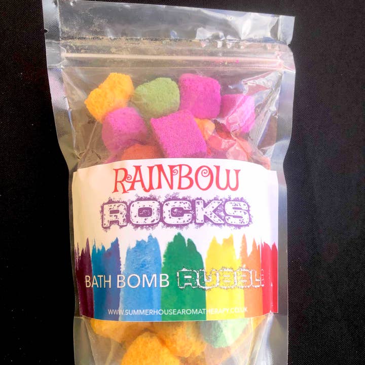 Rainbow Rocks Bath Rubble for wholesale by Cuff & Fluff
