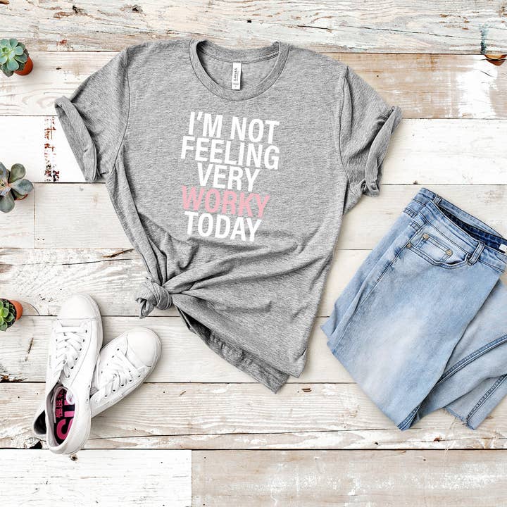 Não me sinto muito trabalhado hoje Siras Tiras Tinta Gráfica Tee por atacado de Sights Ink