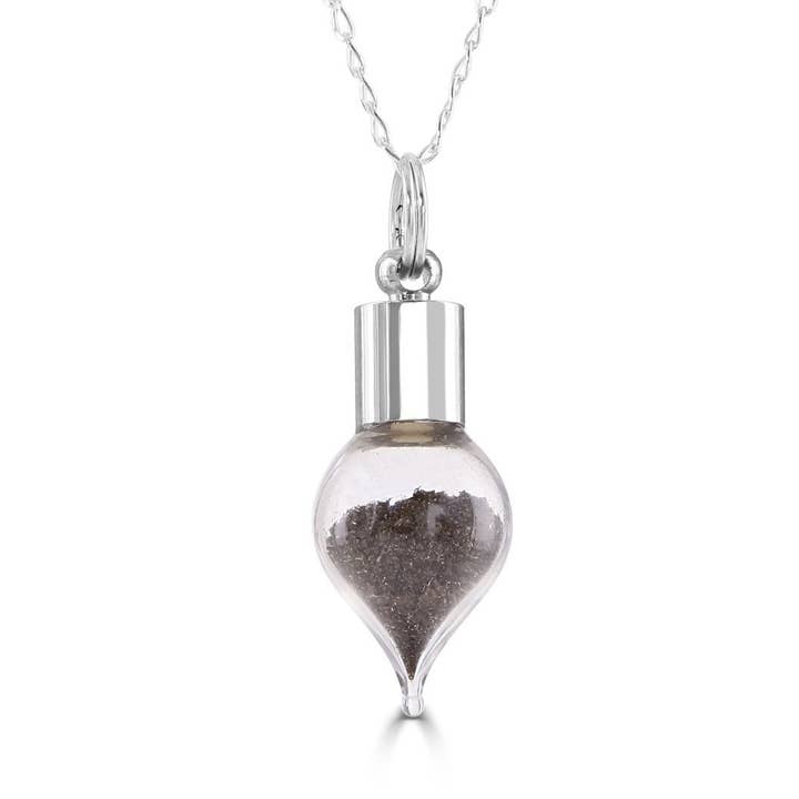 Meteorite Stardust Necklace - Gorgeous New Teardrop Shape for wholesale by Jurassic Jewellery