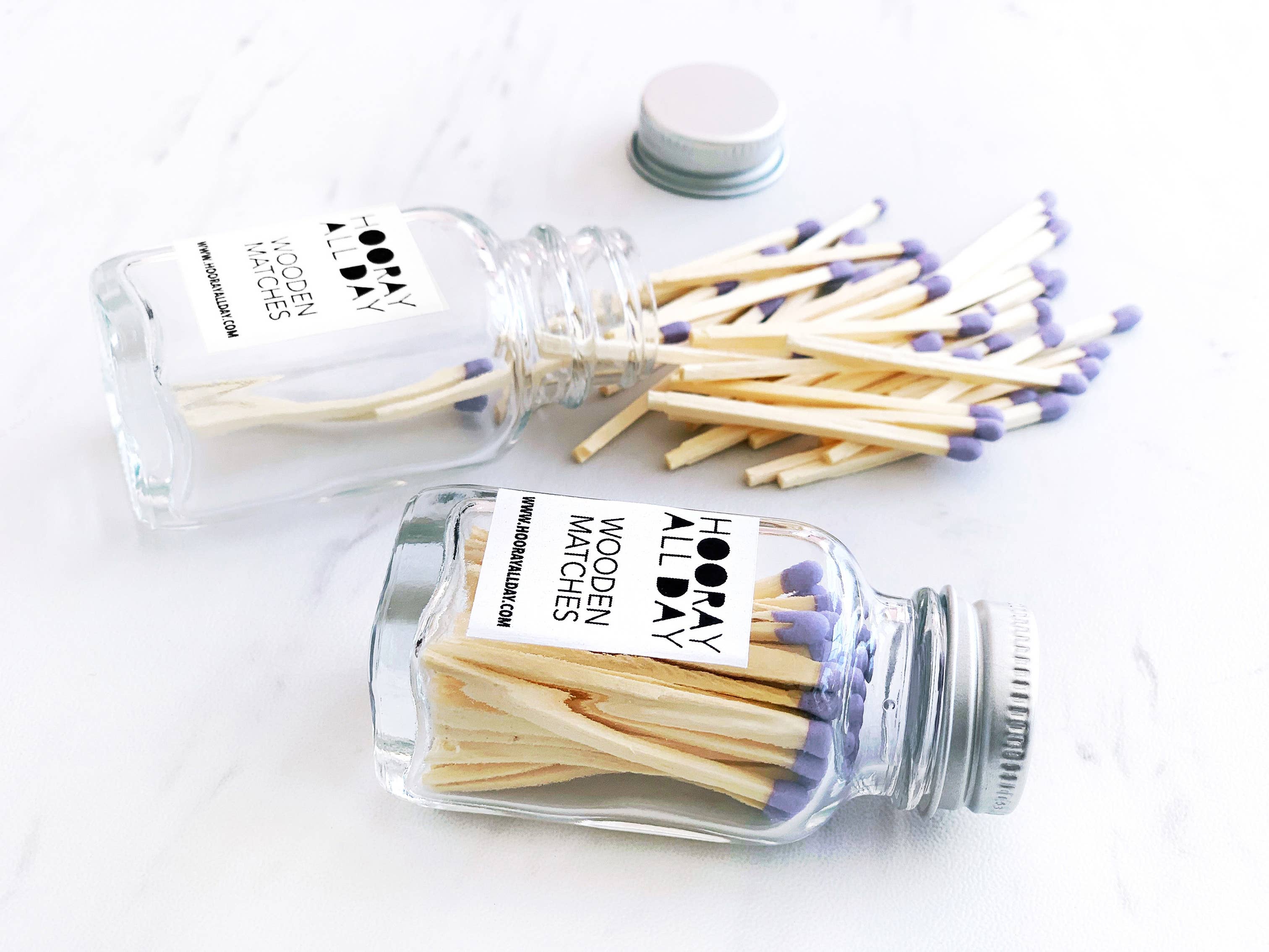 Hooray All Day - Wholesale Matches - Colorful Wooden Matches In Little Glass Bottle - New Colors!16