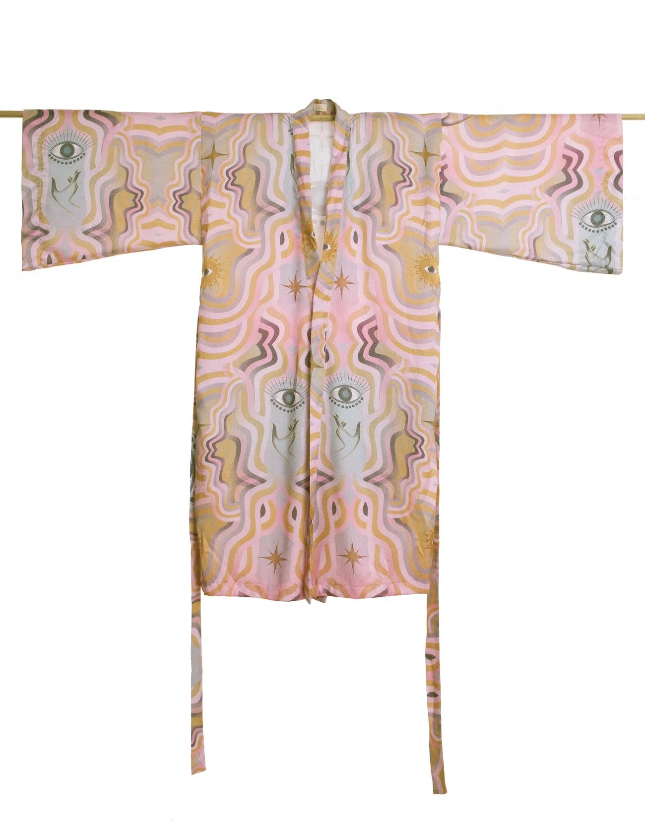 Multicolored Trust Your Soul Furisode Long Kimono no fringes for wholesale on Faire4