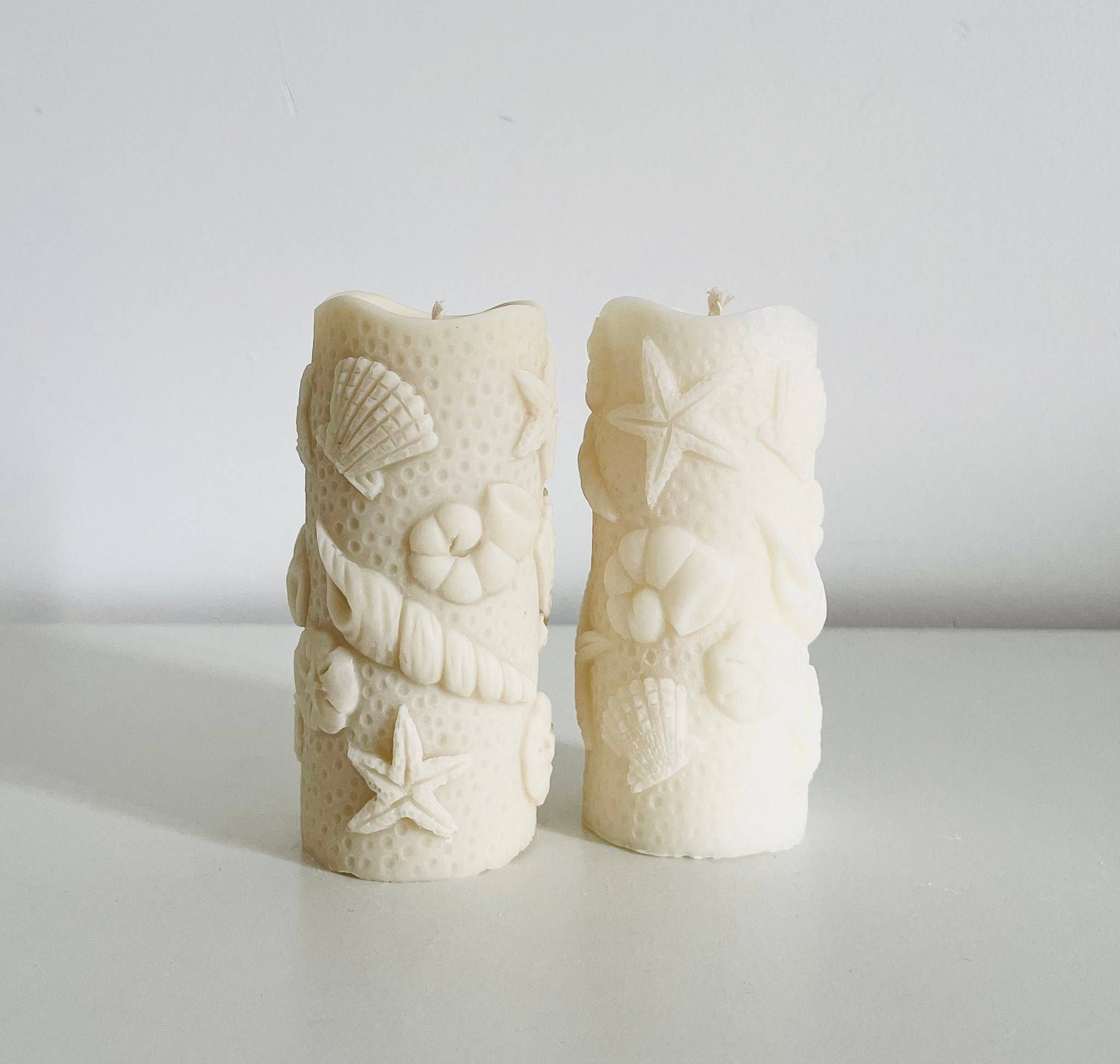 Sweet-Deco Creative - Wholesale Novelty Candle - Hand cast “seashell” pillar candle with fragrance options2