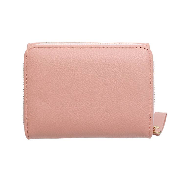 Accordian Wallet Pink Snap Cardholder for Women for wholesale on Faire