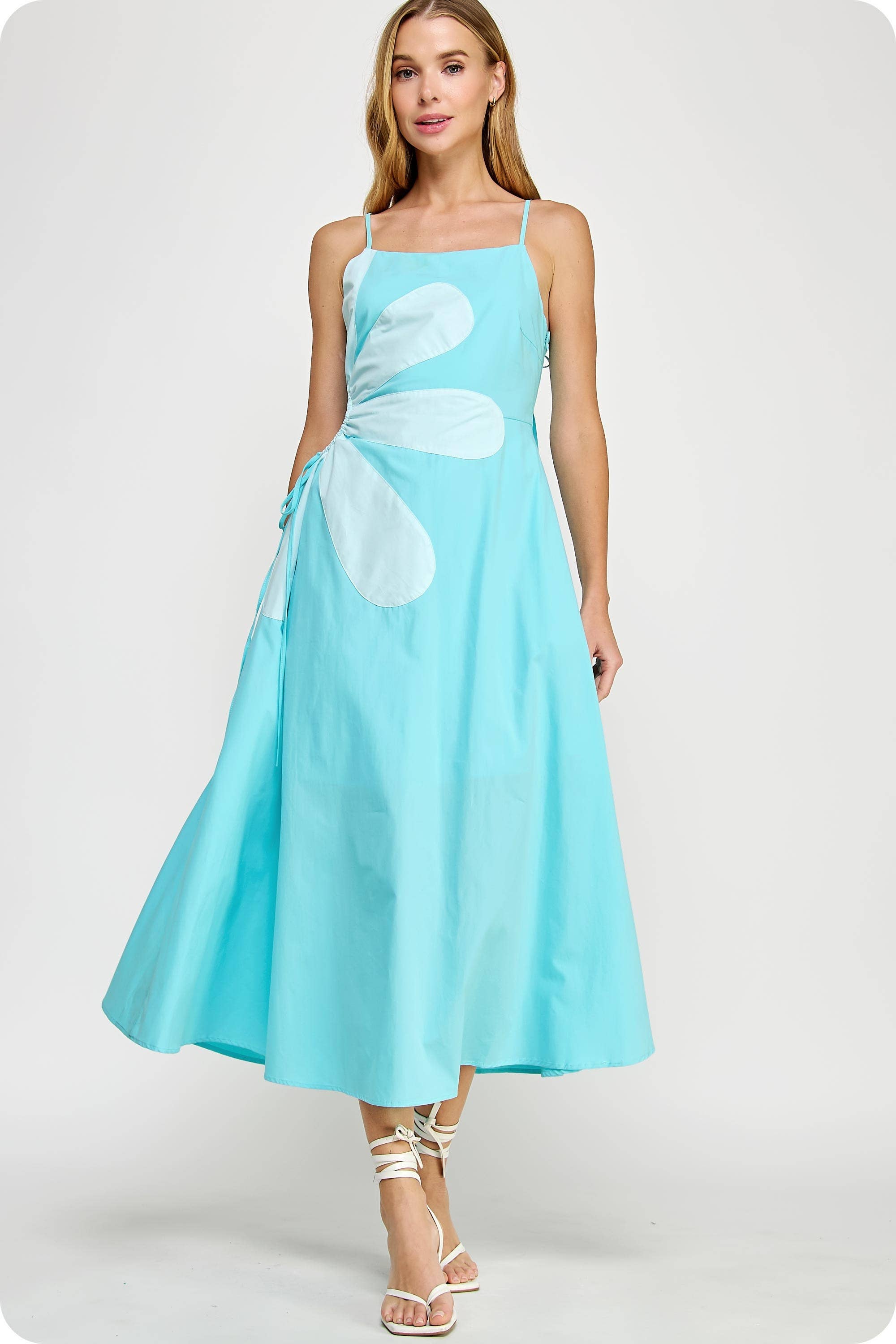 Strut & Bolt - Wholesale Dress - Women's - Sleeveless Side Cut-Out Flower Detail Midi Dress30