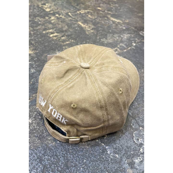 Bestto - Wholesale Baseball Cap - Women's - VINTAGE PIGMENT WASHED SPORTY CAPS N Y GAME DAY HAT8