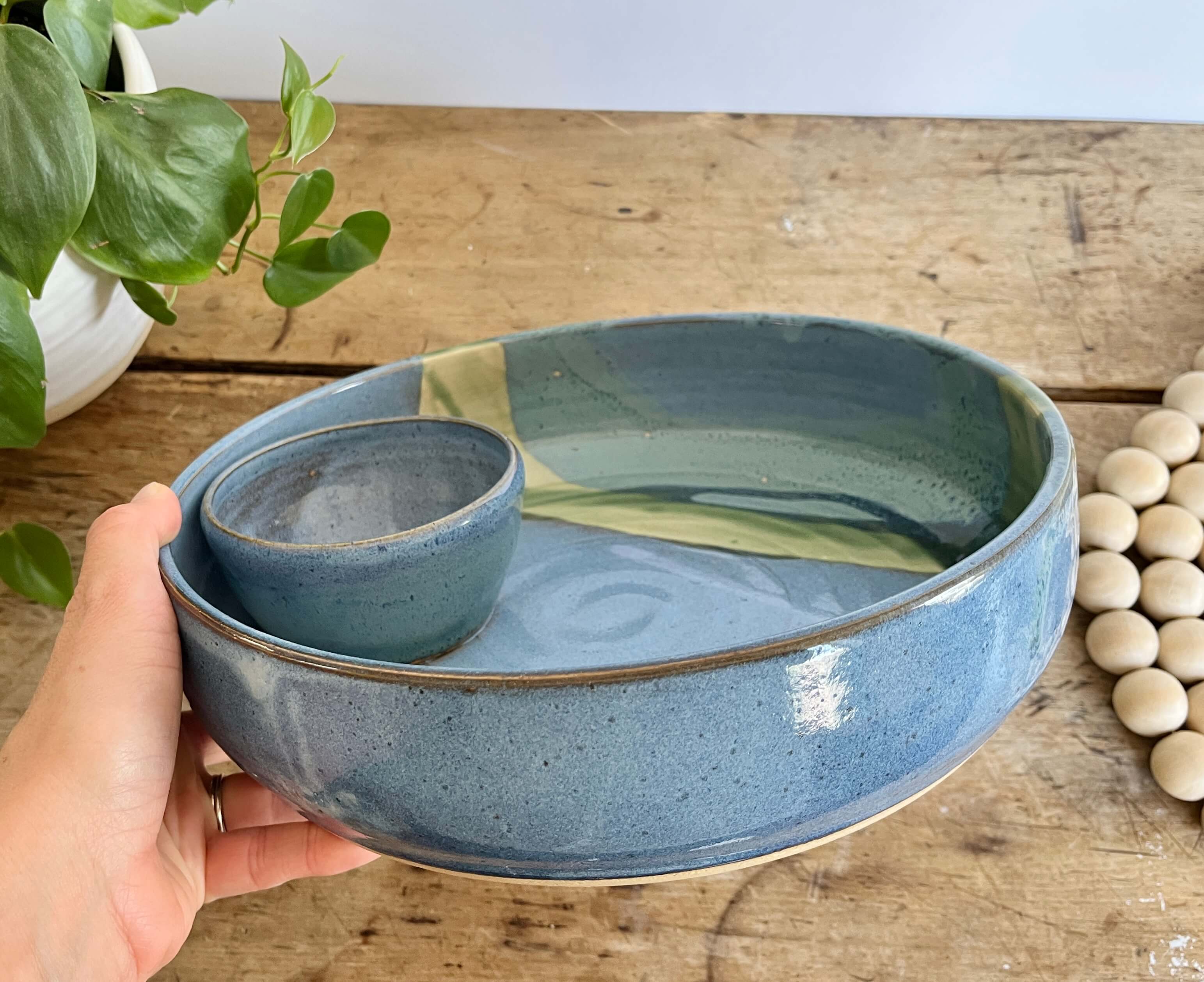Coastal Clay Co. - Wholesale Serve Bowl - Large Chip And Dip Bowl Large Summer Party Bowl13