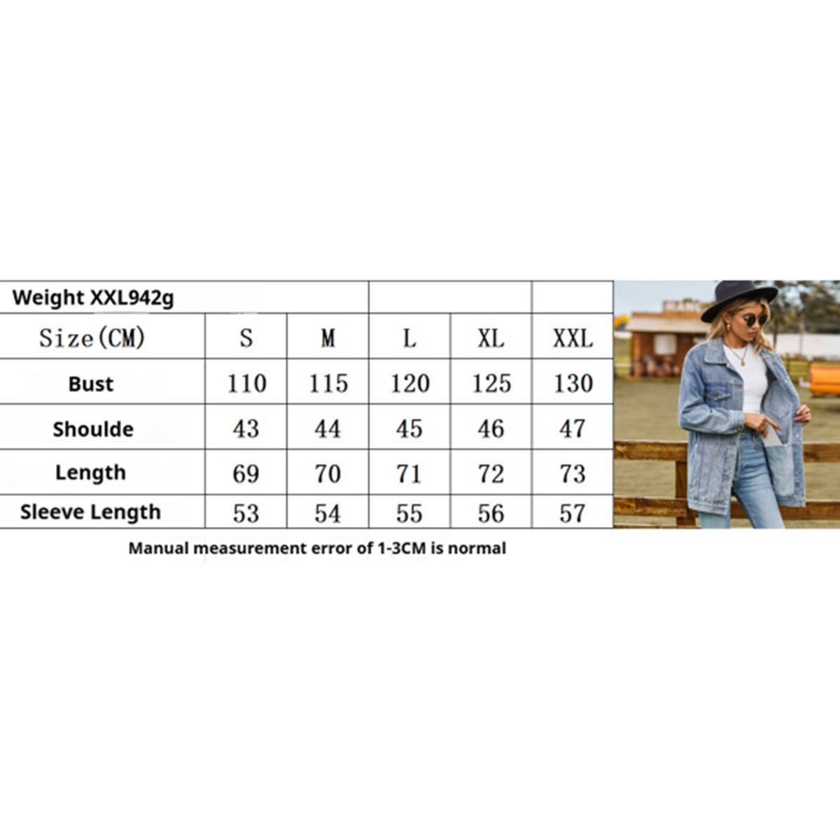 ACCITY - Wholesale Denim Jacket - Women's - Women’s Retro Casual Oversized Jean Jacket_CWOCO11919