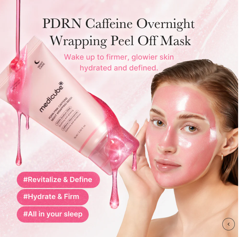 Best Beauty Group - Wholesale Skincare Face Mask - MEDICUBE PDRN Pink Caffeine Overnight Wrapping Mask1