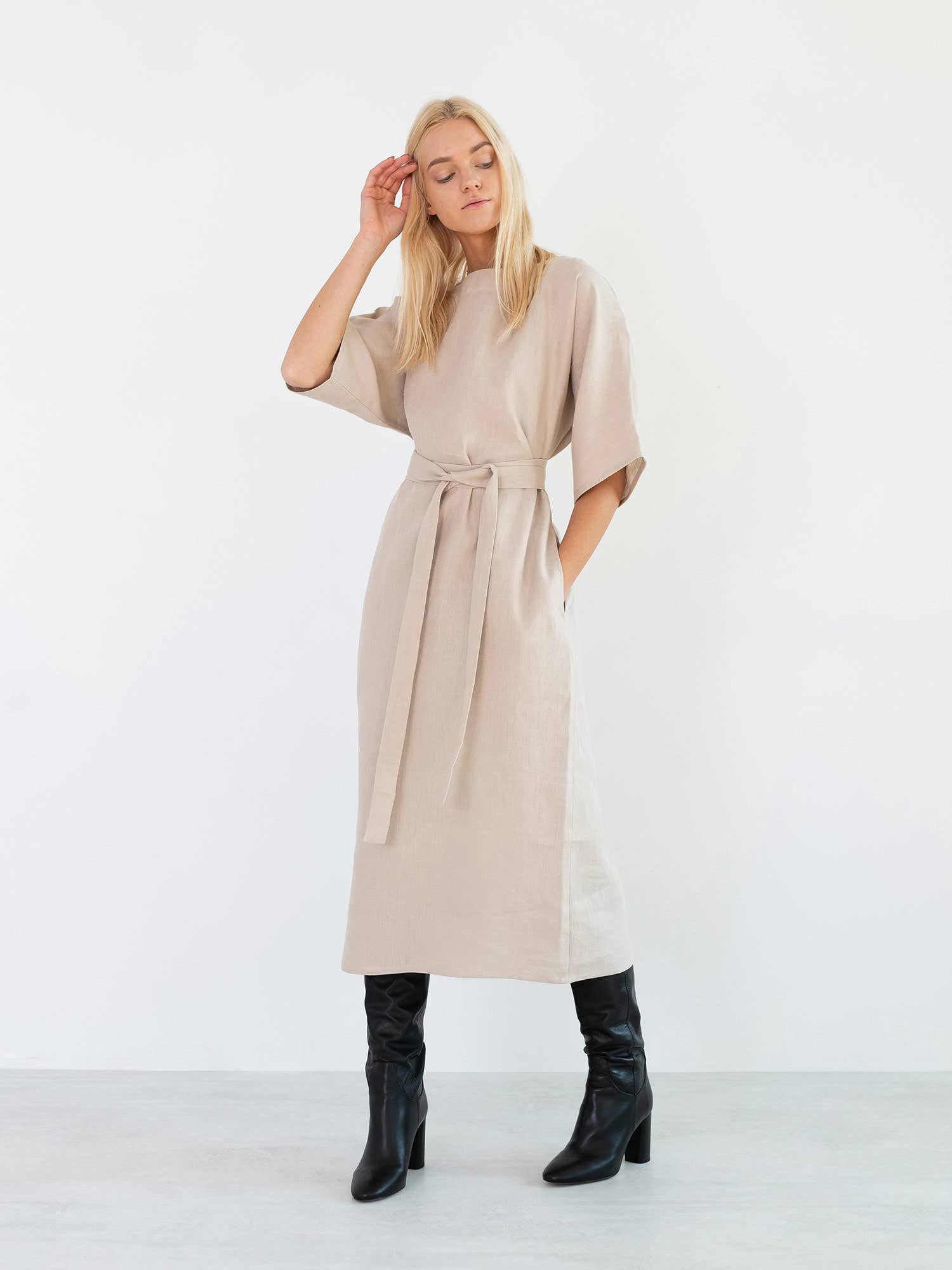Love and Confuse - Wholesale Dress - Women's - Clementine Linen Midi Dress2