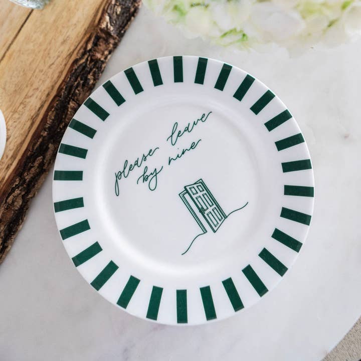 Please Leave By Nine Bone China Plate and other Purchase Wholesale party plates and napkins. Free Returns & Net 60 Terms on Faire trending on Faire.