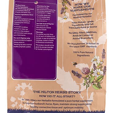 My Favorite Chicken - Wholesale Pet Supplement - Not Cat/Dog - Hilton Herbs Cleavers & Marigold Horse Supplement 2.2lb Bag